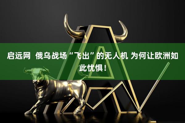 启远网  俄乌战场“飞出”的无人机 为何让欧洲如此忧惧！